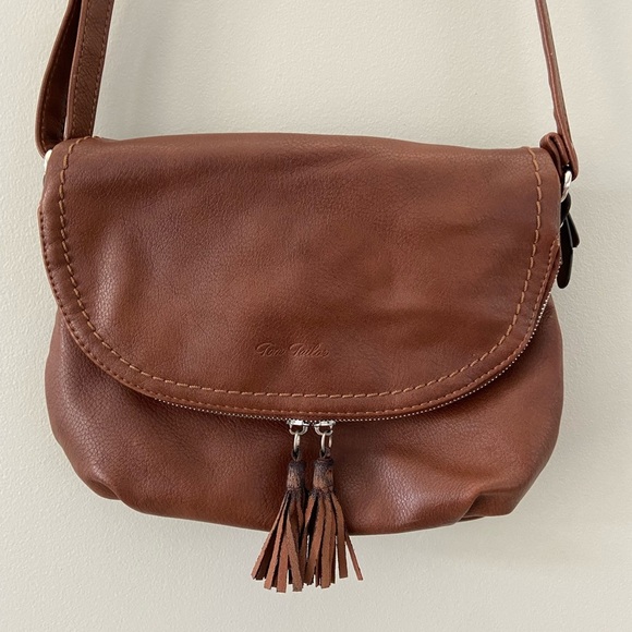 Tom Tailor Brown Faux Leather Western Summer “Lari”Crossbody Satchel Bag - Picture 3 of 8